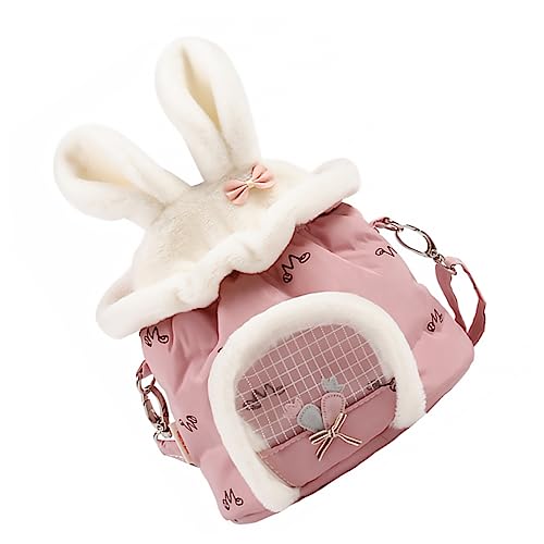 1stk Hamstertasche Trägerhamster Frettchen Hamster-Out-Tasche Haustier Liner Katzentransporter Schlafsack Hundetasche Hundekotbeutel Hase Kleiner Meerschweinchenkäfig Rosa Plüsch GREENADSCAPE von GREENADSCAPE