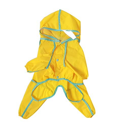 GREENADSCAPE 1 STK Hund Regenmantel Haustier Regen Slicker Hund Kapuzen Slicker Regenmäntel Für Hunde Regenanzug Für Hunde Hundemäntel Regenbekleidung Für Hunde Hundeweste Welpe Nylon Yellow von GREENADSCAPE