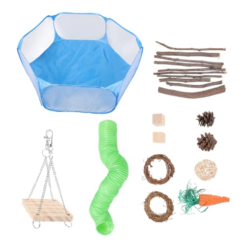 GREENADSCAPE 1 Satz Chinchilla-Accessoire Hamster Zähneknirschen Spielzeug Chinchilla-kauspielzeug Hasen-tunnelspielzeug Hase Laufstall Spielzeug Interessantes Kaninchen-kauspielzeug Hölzern von GREENADSCAPE