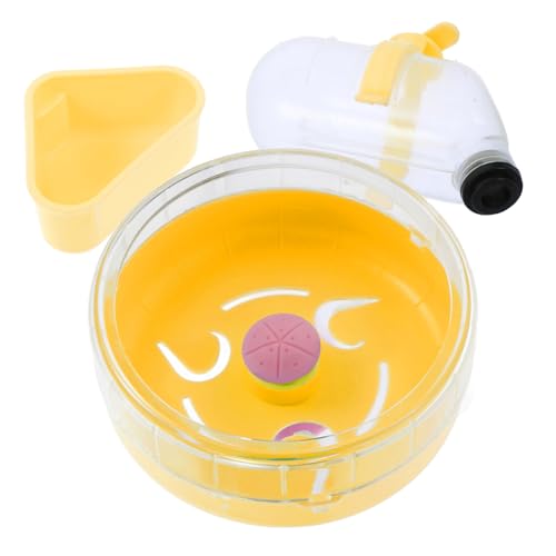 GREENADSCAPE 1 Satz Hamster-laufrad-trinkbrunnen Meerschweinchen Wasserspender Tierwasserflasche Hamsterspinner Laufräder Für Hamster Käfigzubehör Für Meerschweinchen Rennmaus Rad Abs Yellow von GREENADSCAPE