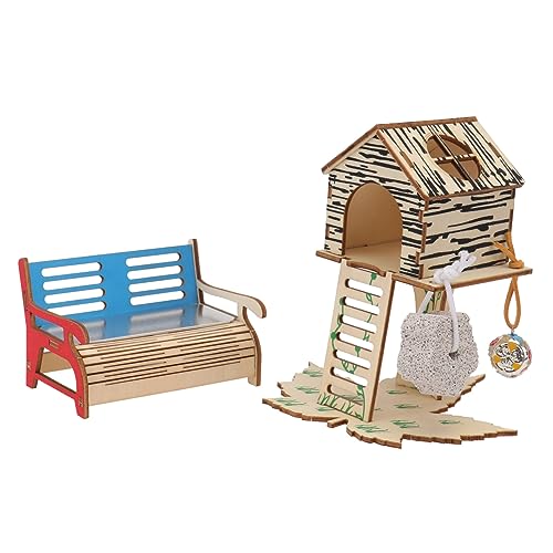 GREENADSCAPE Verschiedene Hamsterhaus-leitern Aus Holz Versteckplattform Und Sitzstange Für Haustiere GREENADSCAPE Verschiedene Hamsterhaus-leitern Aus Holz Versteckplattform Und Sitzstange Für Haustiere von GREENADSCAPE