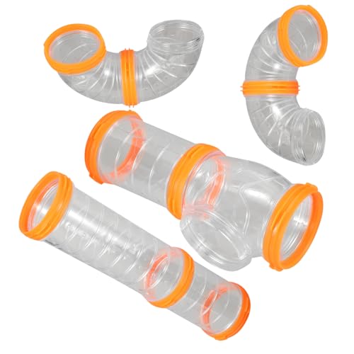 GREENADSCAPE 1 Satz Hamsterpfeifen-Set Tunnel für Hamster Hamsterröhren Meerröhre Guinea-Tunnel Hamsterrohr-Set DIY Hamster Käfig Zubehör Rattenfreier Tunnel Hamstertunnel selber Bauen Plastik von GREENADSCAPE