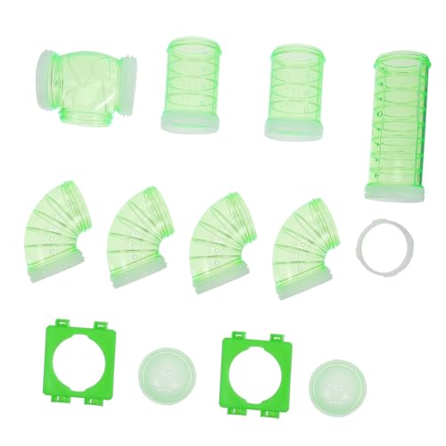 GREENADSCAPE Hamster Hideout Zubehör 12pcs Kunststoff Rohr Hamster Käfig Beobachten Pet Der Aktivität von GREENADSCAPE