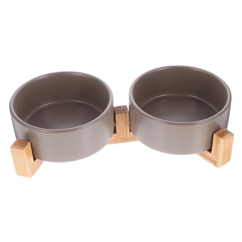 GREENADSCAPE 1 Satz Haustiernapf pet Bowl Dog Bowl näpfe für Katzen Keramik schüssel katzennapf personalisiert Hundenapf Haustiere Hundefutter Tierfutterbehälter Katzennapf aus Keramik Holz von GREENADSCAPE