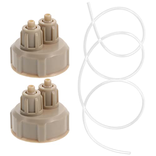 GREENADSCAPE 1 Satz Quick-Twist-Kappe Co2-anlage Für Aquarien Co2-deckel Für Aquarien Aquarium DIY Co2-flaschenverschluss Systemzubehör Für Aquarienpflanzen Bequemer Co2-reaktor Abs Beige von GREENADSCAPE