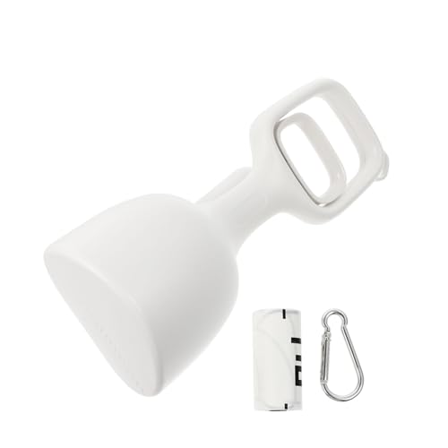 GREENADSCAPE 1 Satz Toilette Aufnahmewerkzeug Reinigen Kleine Tierkotschaufeln Hundekot Abholen Pooper Scooper-Taschen Outdoor-Pooper Scooper Hundehaufen Outdoor-tierstreu-Clip Weiß Plastik von GREENADSCAPE