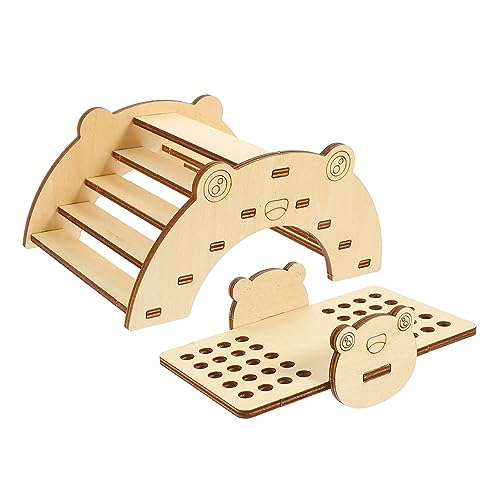 GREENADSCAPE 2-in-1 Holz Wippe Brücke für Hamster Montage Spielzeug Verbessern Home Reise von GREENADSCAPE