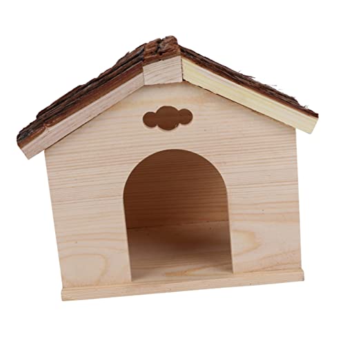 GREENADSCAPE 1 Stück Holzhaus Hasenstall Kleintierhäuser Lebensräume Outdoor Eichhörnchenhaus Meerschweinchen Chinchillas Bett Hundehütte Outdoor Chinchilla Häuser Eichhörnchenhaus Kit von GREENADSCAPE