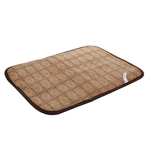 GREENADSCAPE 1Stk Eismatte für Haustiere Katze Eismatte Pet Cool Plate Eisbett pet Heating pad kühlmatten für Haustiere Haustier doppelseitige Matte Kühldecke für Katzen Oxford-Stoff Brown von GREENADSCAPE