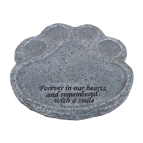 GREENADSCAPE 1Stk Haustier Grabstein terassendeko aussendeko Pet Memorial Stone with Eulogy Gedenksteine ​​für Hunde Gedenkgeschenke für Haustiere Gedenkgrabstein Hundepfote Grabstein Harz von GREENADSCAPE