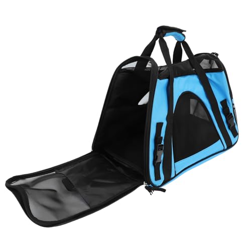 GREENADSCAPE 1Stk Hundetasche für draußen kuscheltiere aufbewahrung Kuscheltier aufbewahrung hundetüte zusammenklappbarer Träger Reisetasche für Katzen Katzentransporter Katzentasche Sky-Blue von GREENADSCAPE