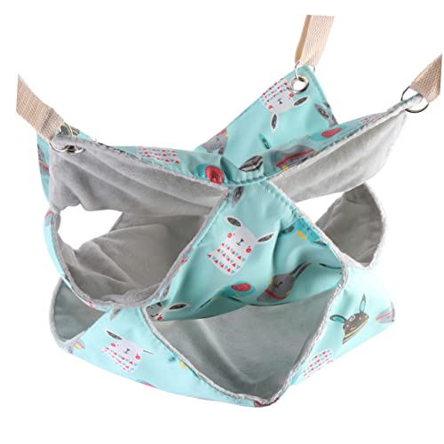 GREENADSCAPE 1stk Hängender Eichhörnchen-Schlafsack Kleine Haustierkäfig-hängematte Haustier Hängendes Bett Kleines Haustier Kleines Tier Spielzeughängematte Für Kuscheltiere Blue Plane von GREENADSCAPE