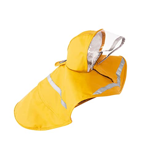 GREENADSCAPE 1stk Haustier-regentuch Welpe Hund Regen Slicker Kleiner Hund Regenmantel Reflektierende Regenjacke Hunderegenmantel Hunde-Regen-Hoodie Regenmantel Für Haustiere Yellow von GREENADSCAPE