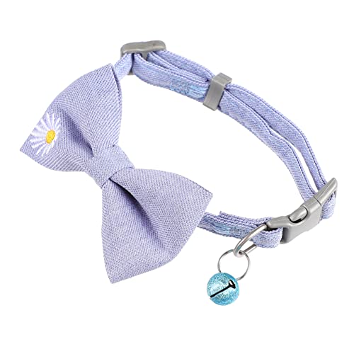 GREENADSCAPE 1stk Katze Fliege Strapazierfähiger Kragen Verstellbarer Kätzchenkragen Fliege Für Haustiere Kleine Katze Bowknot Glocke Katzenschleifenhalsband Polyester Blue von GREENADSCAPE