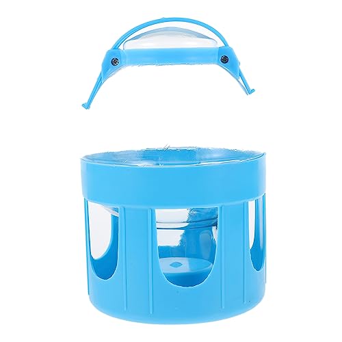 GREENADSCAPE 1stk Taubenkessel Haustier Vogel Vogelhäuschen Für Draussen Automatischer Getränkespender Vogelfutterflasche Taube Trinken Automatische Vogeltränke Wachtel-Feeder Huhn PVC Sky-Blue von GREENADSCAPE