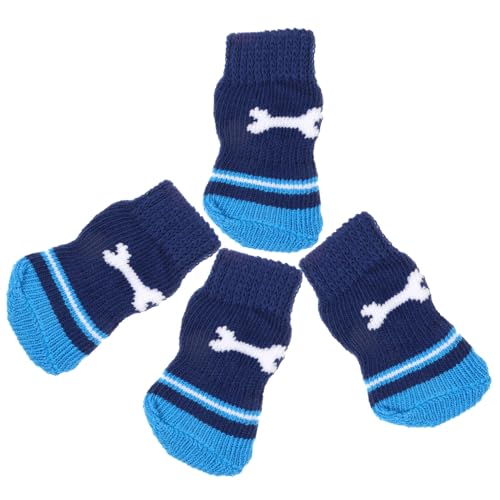 GREENADSCAPE 2 Paar Haustier socken Chihuahua socken hundesocken Socken für Chihuahuas Hundezubehör waschbare Haustiersocken tragbare Baumwollsocken atmungsaktive Baumwollsocken Baumwolle Navy von GREENADSCAPE