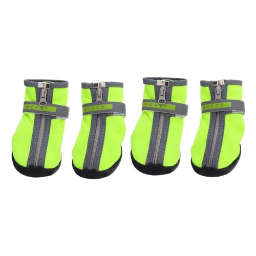 GREENADSCAPE Schneeschuhe Für Haustiere 2 Paar Kurze Hundestiefel Für Hunde Grün von GREENADSCAPE