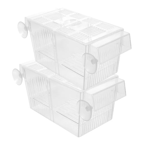 GREENADSCAPE 2 Stück Boxen Für Jungtiere Betta Aquarium Trennwand Clownfisch Guppy Aquarium Brutkasten Fischaufzuchtkasten Fischbrutkasten Fischlaich Inkubator Fischkasten Nylon von GREENADSCAPE