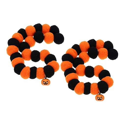 GREENADSCAPE 2 Stück Halloween Halsband Halloween Katzenfliegen Verstellbare Welpenhalsbänder Für Streu Halloween Kätzchen Halskette Elastisches Katzenhalsband Bezauberndes von GREENADSCAPE