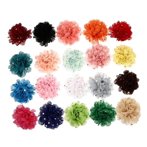 GREENADSCAPE 20st Zubehör Für Haustierhalsbänder Haustiere Entzückendes Dekor Chiffonblume Für Haustier Blumenhalsband Hund Schickes Haustier-krawattenzubehör Hundehalsband Chiffon-Stoff von GREENADSCAPE