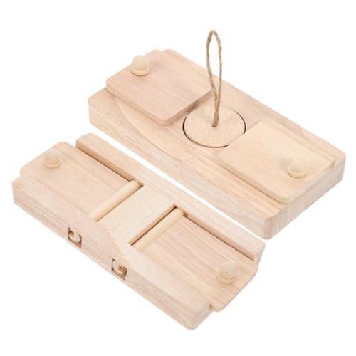 GREENADSCAPE 2Pcs Holz Hamster Spielzeug Set Spielzeug Hamster Spielzeug Interaktive Leckerli von GREENADSCAPE