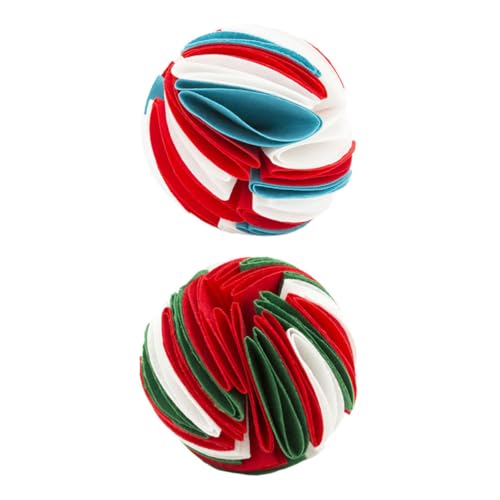 GREENADSCAPE 2St Hundeschnüffelball Hundespielzeug Leckfutterspielzeug für Haustiere interaktiver hundeball Dog chew Toy Spielbälle für Haustierfutter Schnüffelbälle für Haustiere Filzstoff von GREENADSCAPE