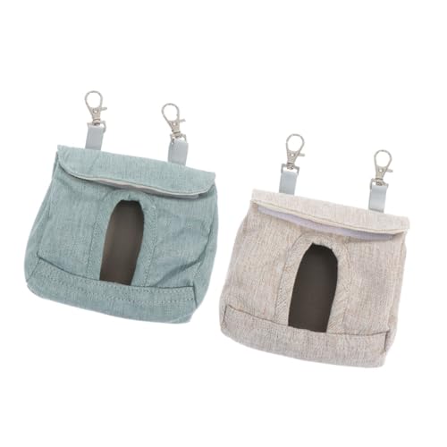 GREENADSCAPE 2St Kaninchen-Heu-Tasche Kaninchen-Heusack hängende Heufütterung Hamster Heu Feeder-Rack Hasen zubehör kaninchenzubehör Lebensmittelbeutel aufhängen Kleiner Haustierbeutel Stoff von GREENADSCAPE