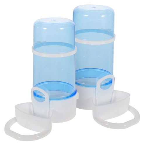 GREENADSCAPE 2St Wasserspender und Futterautomat für Haustiere Wasserflasche für Hamster Futternapf für Hamster Kaninchen-Futter-Manager Wassernapf für Hamster Kaninchen trinkschale Blue von GREENADSCAPE