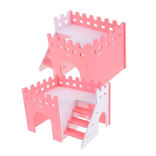 GREENADSCAPE 2pcs Hamster Meerschweinehack -hassout -hindout -Schloss Doppeldeck Villa Mit Kletterleiter Für Hamster von GREENADSCAPE