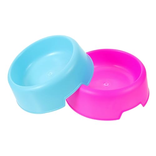 GREENADSCAPE 2pcs Haustier Feeding Food Bowl Plastik Haustier Schüssel Hundefutter Behälter Hundefutterspender Schüssel von GREENADSCAPE