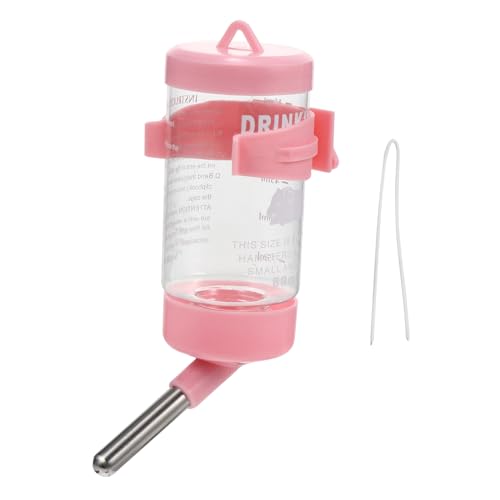 GREENADSCAPE 2st Trinkbrunnen Für Hamster Wasserzufuhr Wasserspender Für Kaninchen Hängender Trinkspender Für Haustiere Kleine Trinkflaschen Für Haustiere Wasserflaschen Für Hamster Pp Rosa von GREENADSCAPE