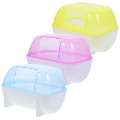 GREENADSCAPE 3St Hamster-Deo-Wanne für Haustiere entzückendes Badezimmer Sandbad für Hamster Bad für Chinchilla Hamster-Sandbad Hamster sandbad badewanne Sandbadezimmer Badebecken für Haustiere von GREENADSCAPE