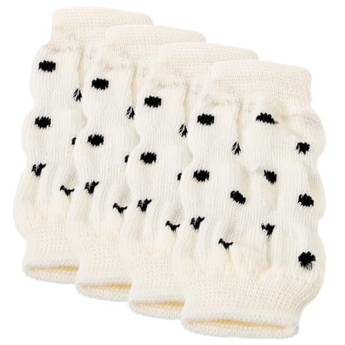 GREENADSCAPE 4 Stück Haustiersocken Gelenkschutz Für Hunde Sprunggelenkabdeckungen Für Hunde Beinwärmer Für Haustiere Beinärmel Für Haustiere Welpen-beinärmel Hunde-Leggings Baumwolle Weiß von GREENADSCAPE