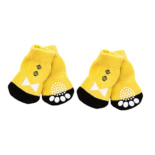 GREENADSCAPE 4 Stück Hundesocken Haustiersocken – Rutschsocken Haustier Klettersocken Haustier Wintersocken Welpensocken Welpenbedarf Haustier Baumwollsocken Hundepfotensocken Hunde von GREENADSCAPE