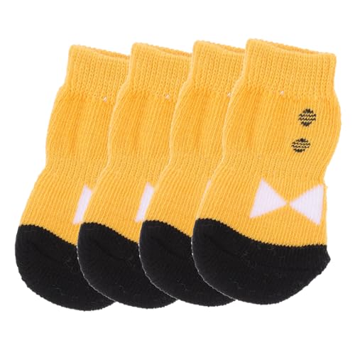 GREENADSCAPE 4 Stück Hundesocken Niedliche Hundesocken Welpen Strumpffüller Welpen Innensocken – rutschfeste Hundesocken Hundesocken Für Verletzte Pfoten Socken Haustierpfotenschutz von GREENADSCAPE