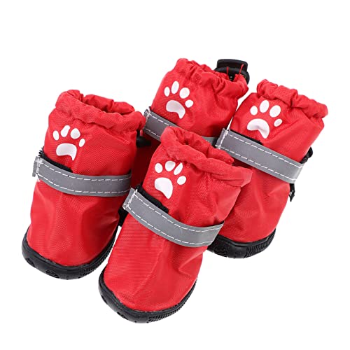 GREENADSCAPE Hundeschuhe 4er-Pack Haustierschuhe Für Outdoor-aktivitäten Polyestermaterial Und Mittelgroße Hundegrößen von GREENADSCAPE