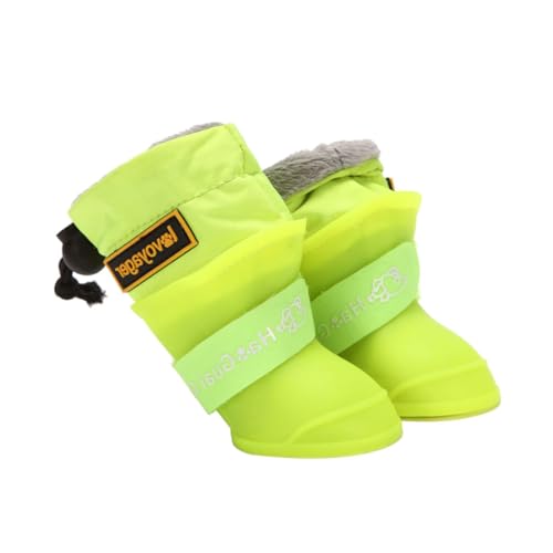 GREENADSCAPE 4 Stück wasserdichte Haustier Regenstiefel Katzenschuhe Stiefeletten Hunde Regenschuhe Hundeschuhe wasserdichte Regenstiefel Haustierpfoten Regenstiefel Haustier Galoschen von GREENADSCAPE