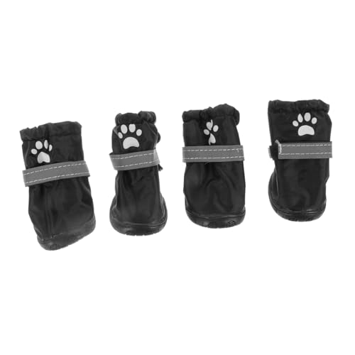 GREENADSCAPE 4 Stück wasserdichte Haustierschuhe Für Regen Und Schnee Haustier Schuhe Haustier Regenschuhe wasserdichte Schuhe Schutz Wasserabweisende Hundeschuhe Warme Welpenstiefel von GREENADSCAPE