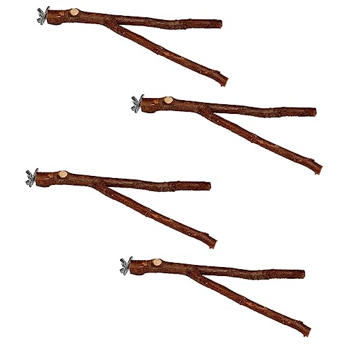 GREENADSCAPE 4er Set Vogel Sitzstangen Natürliche Vogel Spielzeuge Für Käfige Pet Bird Standing Rods Zubehör Für Vogelkäfige Ideal Zum Krallenwetzen Und von GREENADSCAPE