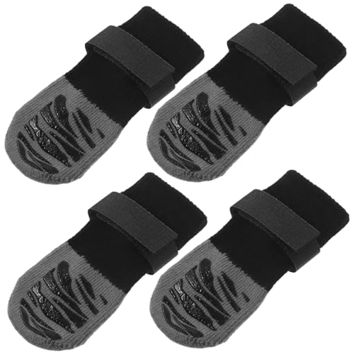 GREENADSCAPE 4pcs Anti Slip Dog Socken Pfotenabdeckungen Schutzhunde Socken Hundegreifer Socken Für Outdoors (l) von GREENADSCAPE