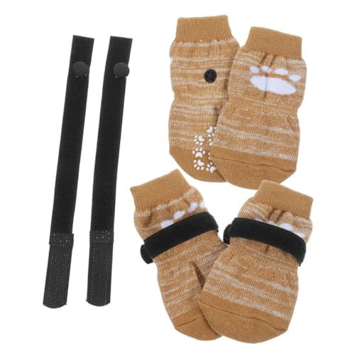 GREENADSCAPE 4pcs Haustierhund Nonslip Socken Leichte Socken Anti-schlupf-Hunde Socken Hundepfoten Beschützer von GREENADSCAPE