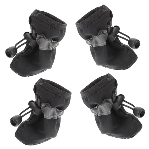 GREENADSCAPE 4pcs Schutzhochschuhe Winter Hundestiefel Nicht Klapphundeschuhe Hunde Haustierschuhe Schutzgröße Groß von GREENADSCAPE