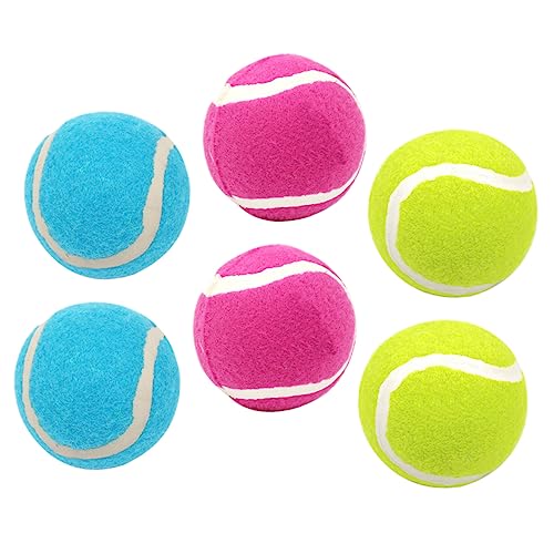 GREENADSCAPE 6 Stück Hunde Tennisspielzeug Haustierspielzeug Für Hunde Kleines Kauspielzeug Für Welpen Kleines Welpenspielzeug Hunde Tennisball Outdoor Hundebälle Outdoor Hundespielzeug von GREENADSCAPE