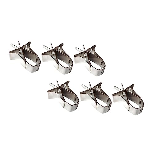 GREENADSCAPE 6St Fruchtclip Futterspender für Vogelkäfige für Lebensmittelhalter tiernahrung gemüseklammern Bird cage Multifunktions-Gemüseclips Vogelversorgung Rostfreier Stahl Silver von GREENADSCAPE