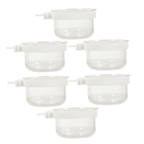 GREENADSCAPE 6st Futterbox Für Papageien Salatbehälter Kanarienvogel Käfig Tassen 6pk1040 Futter Für Vogelkäfige Schwingvogelfutterbecher Frettchenzubehör Vogelzubehör 6pk2080 Transparent Acryl von GREENADSCAPE