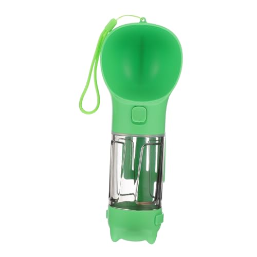 GREENADSCAPE Becher für Haustiere tragbare hundewasserflasche Trinkfutterautomat für Haustiere Reisewasserflasche für Hunde hundefutter Flasche PET-Flaschenschale Hunde trinkflasche STK Green von GREENADSCAPE