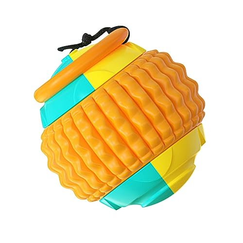 GREENADSCAPE Beißball interaktiver Hund Spielzeug reinigen interessantes Welpenspielzeug Hunde quietschender Ball interaktives Spielzeug knete Spielzeug Kauspielzeug Hundespielzeug Abs Orange von GREENADSCAPE