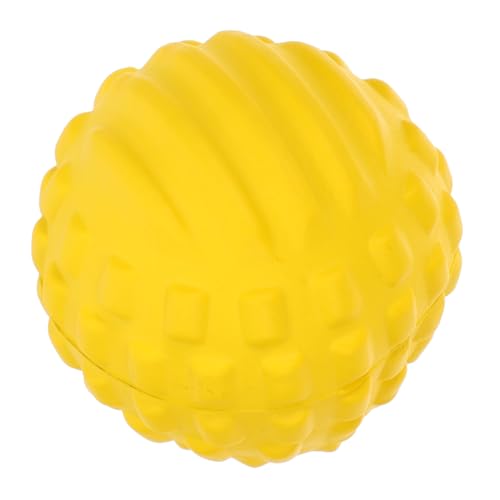 GREENADSCAPE Beißspielzeug Für Hunde Schleifspielzeug Für Kleine Hunde Hundespielzeug Kleine Hunde Kleiner Hundeball Spielzeug Für Haustiere Hund Backenzahn Kugel Lustiger Kauball Eva Yellow von GREENADSCAPE