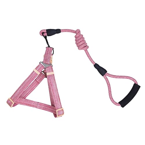 GREENADSCAPE Brustgurt Welpenleine Haustier-Traktionsseil Hund Halsband Riemen Geschirr für Welpen Haustier ziehen pet Supplies Hundegeschirr Haustiergeschirr Zugseil für Haustiere Rosa von GREENADSCAPE