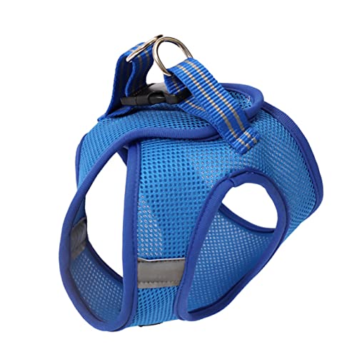 GREENADSCAPE Brustgurt für Haustiere pet Supplies cat Leash Vest-Typ Haustiergeschirr Katzen-Geschirr kleine Haustierleinen kleine Hundeweste Warnweste Brustgurt für Katzen Katzengeschirr Blue von GREENADSCAPE